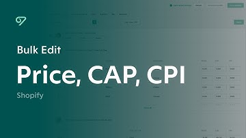 Bulk Edit Shopify Price, CAP, and CPI in Vela