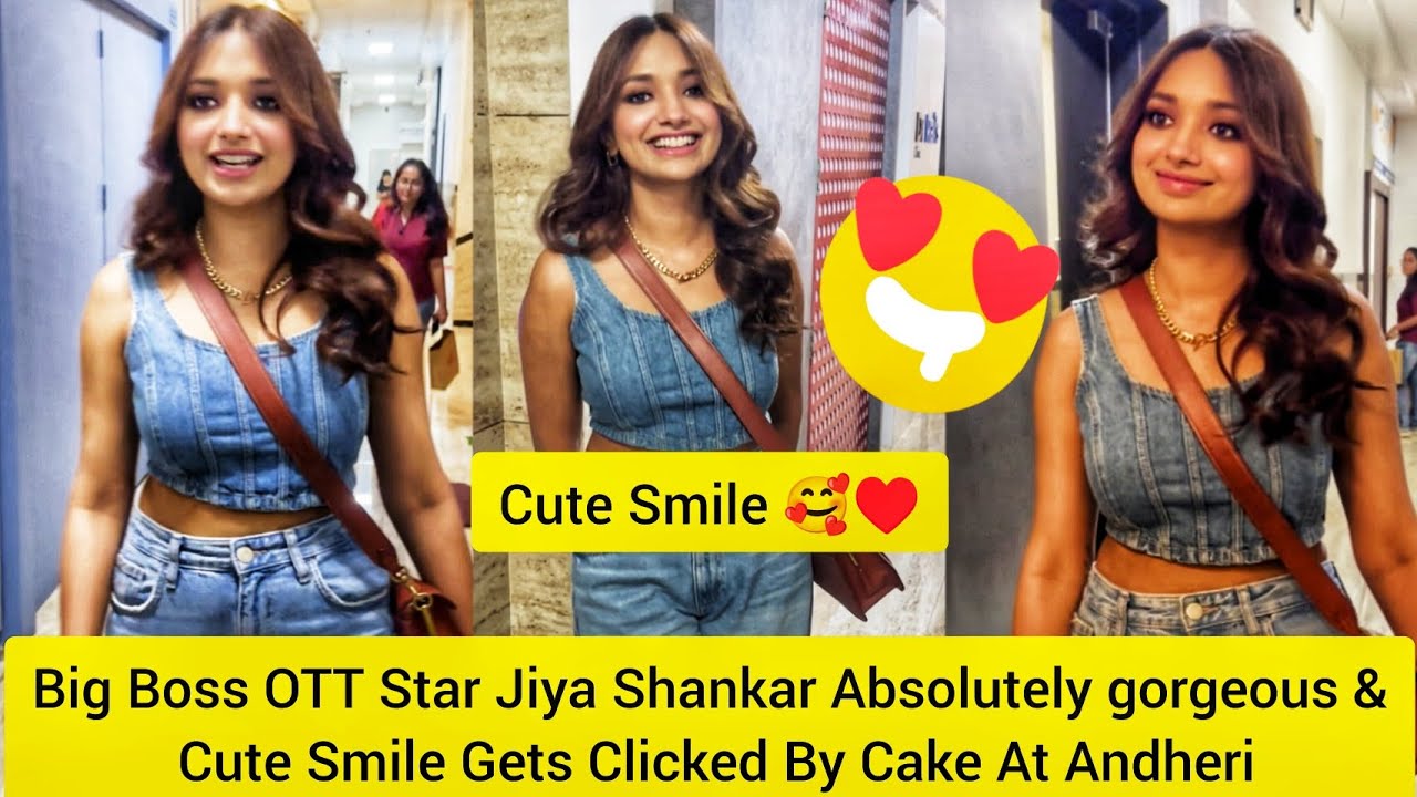 Big Boss OTT Star Jiya Shankar Absolutely Gorgeous 😍 & Cute Smile Gets Clicked By Cake At Andheri 🥰