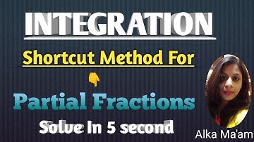 Integration By Partial Fraction Method | Integration Short Trick | Partial Fraction Short Trick