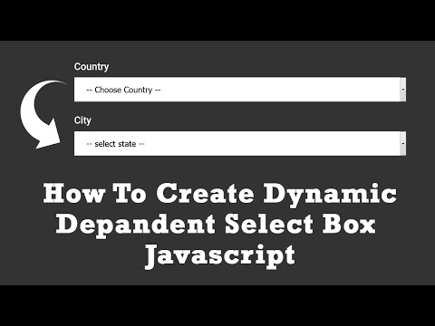 Javascript Dependent Select Options Tutorial Country Based Depandent Dynamically Populate Select
