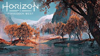 Autumn Mountain River | HORIZON Ambience & Soft Music | Relaxing Water, Birds & Wind screenshot 1