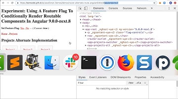 Experiment: Using A Feature Flag To Conditionally Render Routable Components In Angular 9.0.0-next.8