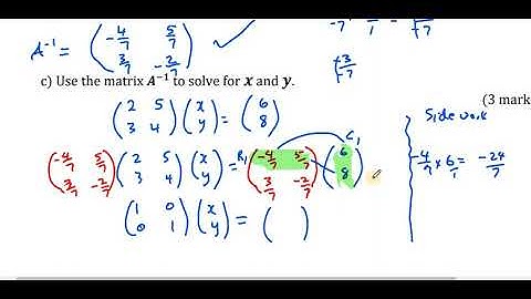 Example 2: Matrix Method to Solve  Simultaneous Equations | Part 2| CXC CSEC Exam Question