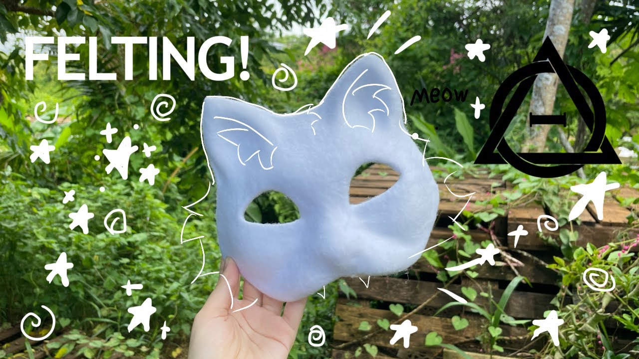 HOW to SMOOTHLY Felt a Therian Cat Mask With NO WRINKLES! + MASK GIVEAWAY  {Step by Step Tutorial} 🐾 