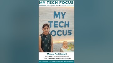 Congratulations to Manasi ! Got placed as a Java Developer at !!Get Your Dream IT Job with MTF  !