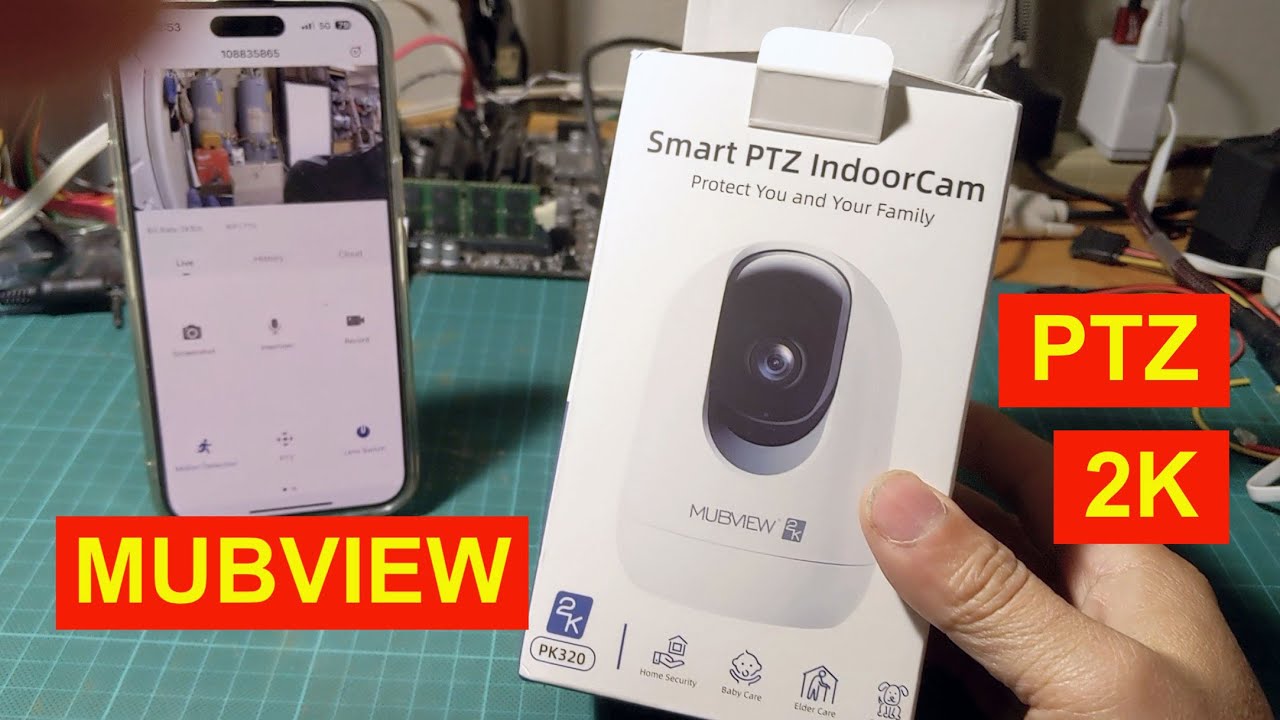 MUBVIEW 2K Caméra Surveillance WiFi Intérieur, Babyphone Caméra