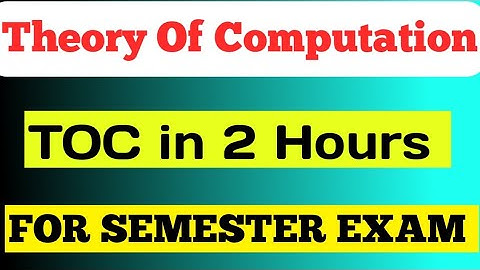 Complete TOC Theory Of Computation in one shot | One Shot for Theory Of Computation