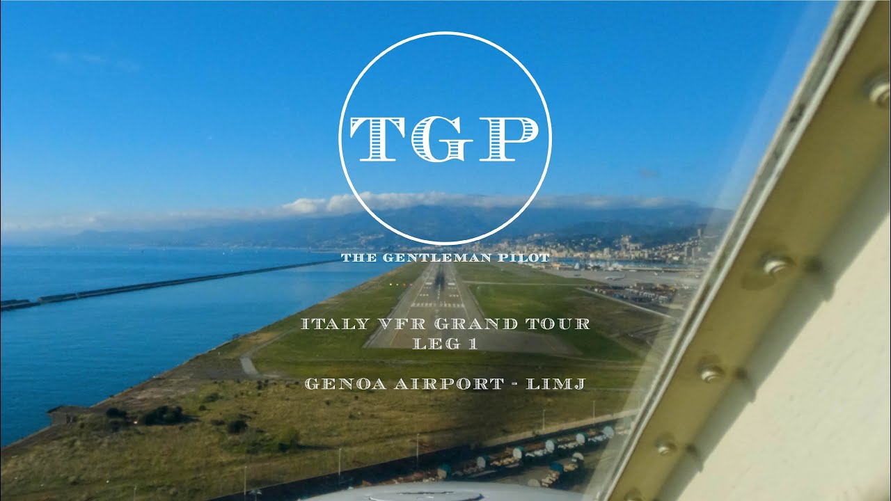 Visual Approach in Genoa (GOA) LIMJ - Italy VFR Grand Tour S01 E01 - Piper PA28 Turbo Arrow IV