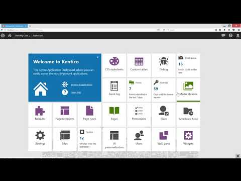 Kentico 11 Tutorial: Administration interface