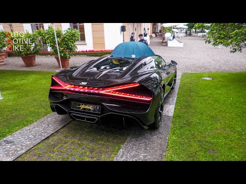 €5 million Bugatti Mistral DOESN'T like the RAIN! - Villa d'Este 2023