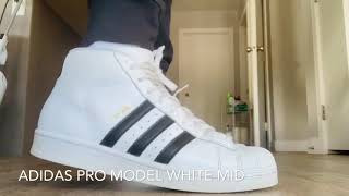 adidas pro model black on feet