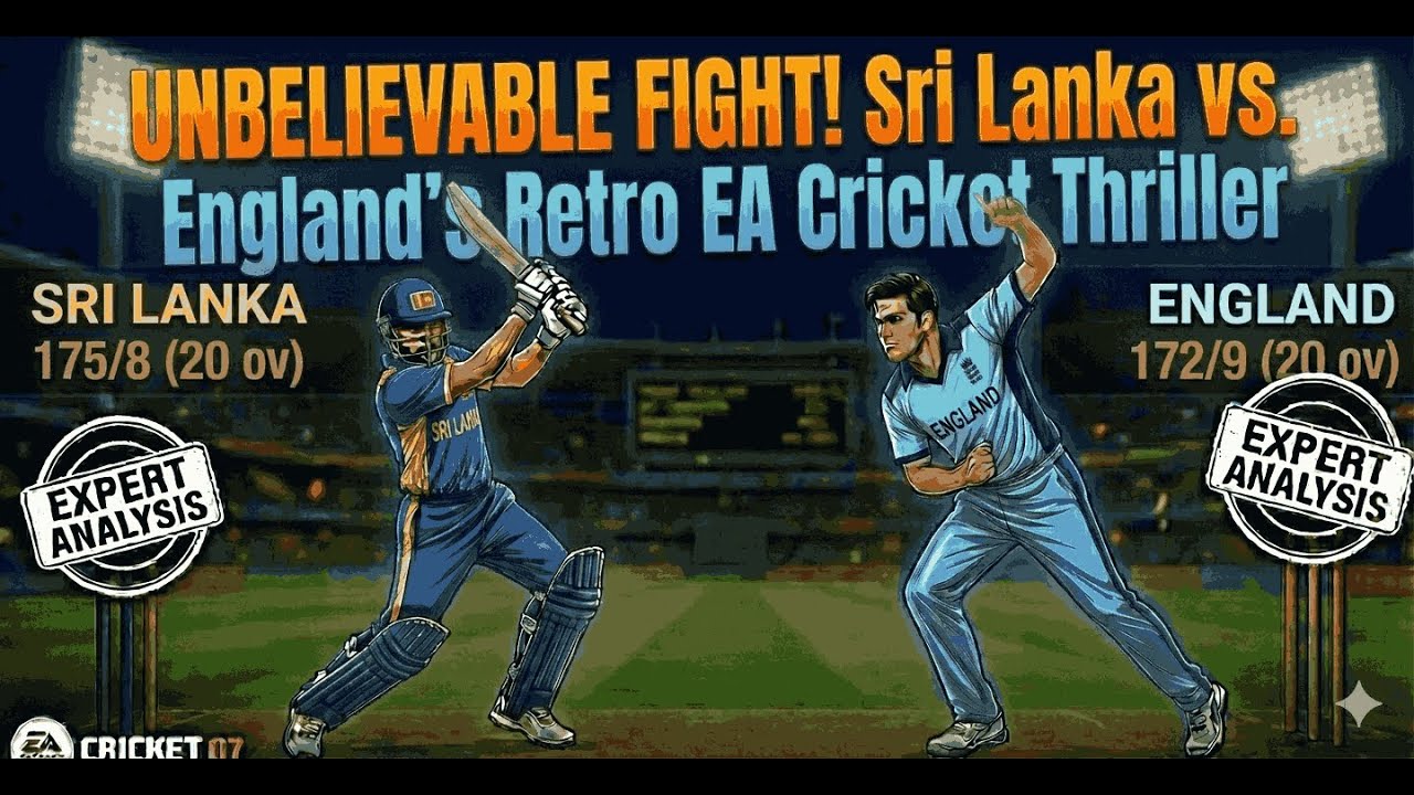 Unbelievable Fight! Sri Lanka vs. England's Retro EA Cricket Thriller
