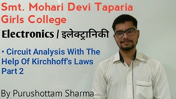 Circuit Analysis With The Help Of Kirchhoff