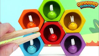 Learn Colors and Counting for Toddlers with Colorful Toy Bees and Genevieve!