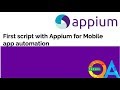 First script with appium for mobile app automation