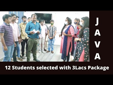 12  Java Students Selected with 3 Lacs Package