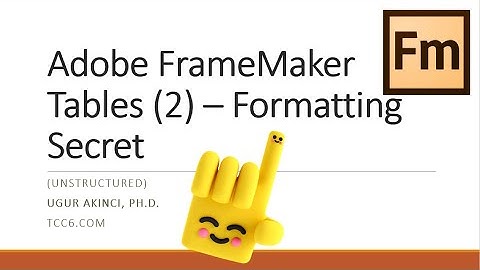 The Secret of FrameMaker Table First Row Formatting