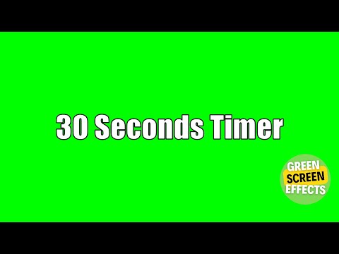 30 Seconds countdown timer green screen video