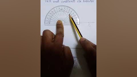 Draw an angle of measure 147° and construct its bisector