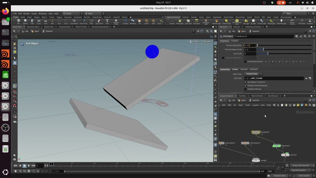 6 - Slip and Stick On Collision in Houdini FLIP Simulations
