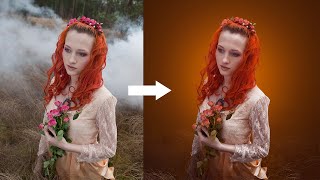How to Edit a Dramatic Light Portrait Background - Photoshop screenshot 3