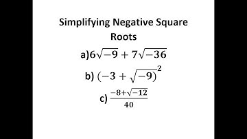 Simplifying Negative Square Roots