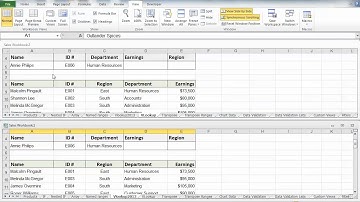Excel   Viewing Spreadsheets Side by Side