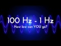 أغنية Bass Test How Low Can YOU Go 100 Hz 1 Hz Frequency Sweep