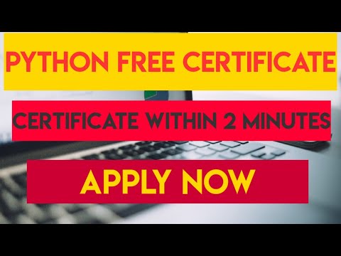 Python Certification | Python Free Certificate | Python Certificate | Free Certificate