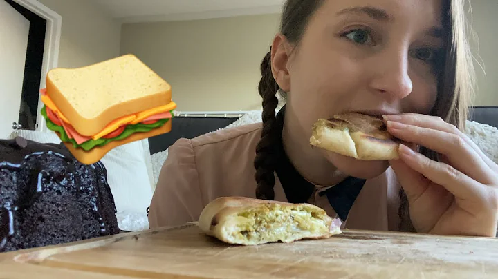 Grilled cheese pesto sandwich  mukbang