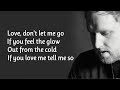 Gavin james  glow lyrics