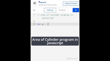 Javascript : Area of Cylinder program in javascript | javascript program | #javascript