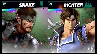 Super Smash Bros Ultimate Amiibo Fights – Request #22076 Snake vs Richter