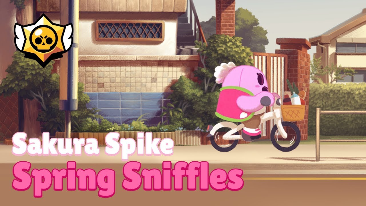 Brawl Stars Sakura Spike Spring Sniffles Youtube - brawl stars plüschtier supercell shop