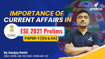 How to Prepare Current Affairs for ESE Prelims Paper-1(GS & EA)? |By Ex-IES Sanjay Rathi Sir