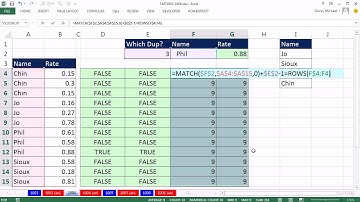 Excel Magic Trick 1004: Conditionally Format Row With nth Duplicate, Column Sorted or Not Sorted