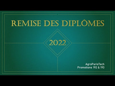 Cérémonie de remise des diplômes AgroParisTech 2022 - Le 30 avril 2022 à la salle Gaveau (Paris).