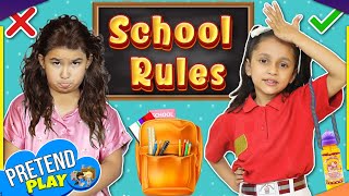 Kids Pretend Play School Rules Good Vs Bad Habits Moral Story Toystars