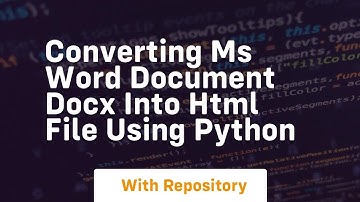 Converting ms word document docx into html file using python