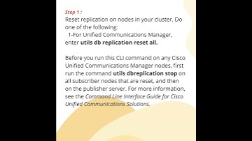 Reset Database Replication