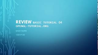 Basic OpenGL Tutorial 04 - coloring cube ilfan Taufik