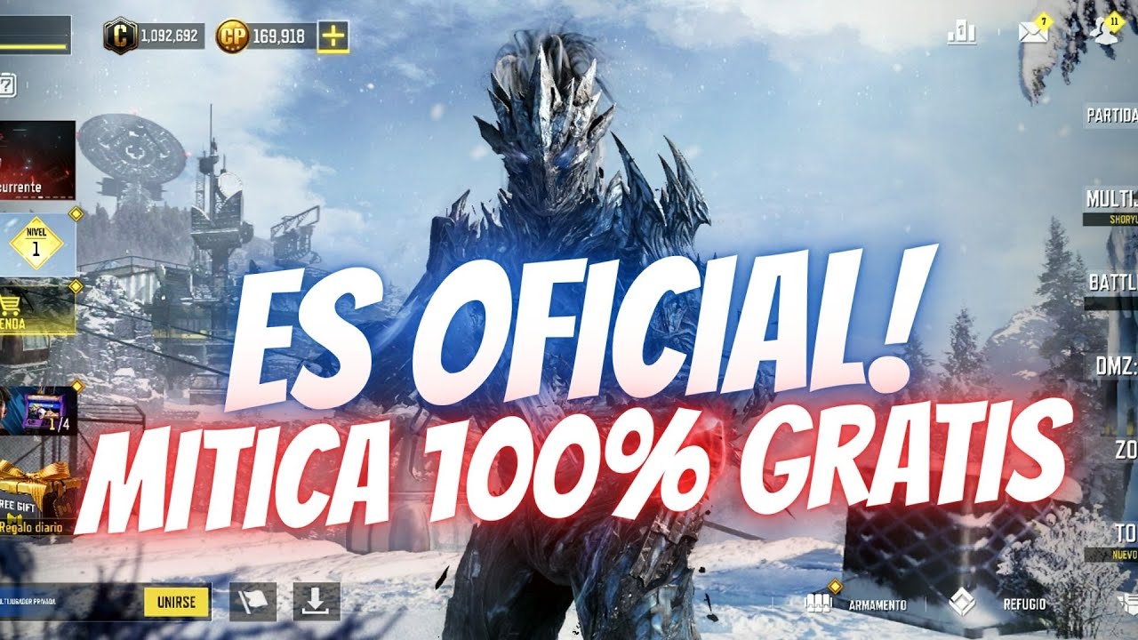 AHORA SI 100% OFICIAL! GRATIS MITICA PARA TODOS | COD Mobile | Rido