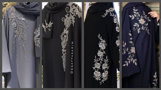 Black embroided abayas And Designer dubai styles burka collection 2020
