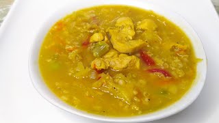 شوربة الشوفان بالخضار والدجاج صحية للكبار والصغار Oats soup with chicken and vegetables