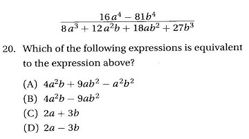 SAT Prep Advanced Math 5-3 Advanced Algebraic Methods Q20