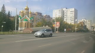 Омск 2023. Поездка на троллейбусе по улицам центра. #омск #поездка