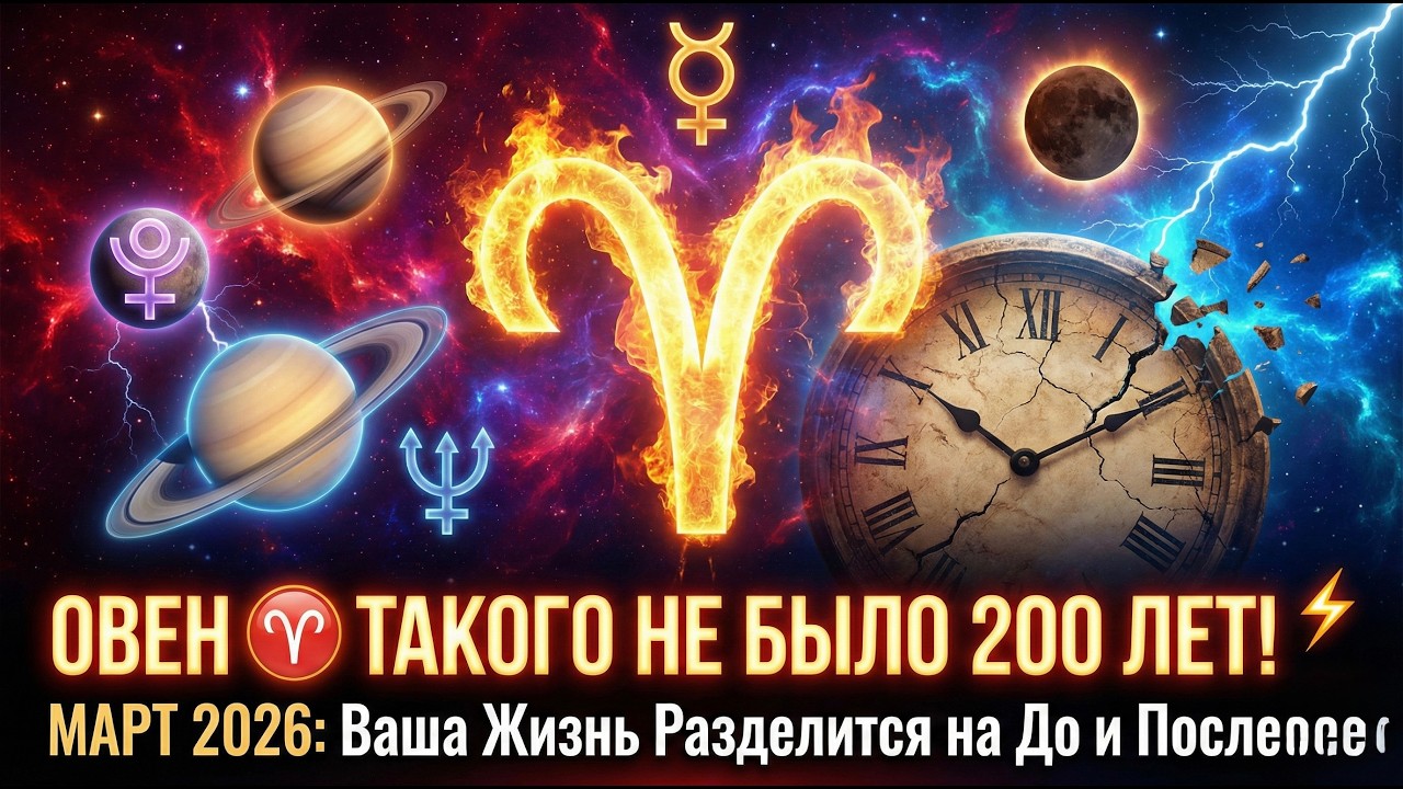 ОВЕН ♈️ ТАКОГО НЕ БЫЛО 200 ЛЕТ! ⚡️ МАРТ 2026: Ваша Жизнь Разделится на До и После