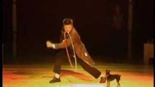 HULA HOOP act by a dog performer - artist