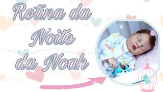 Rotina da noite da minha bebê reborn / Mundinho da Aurora