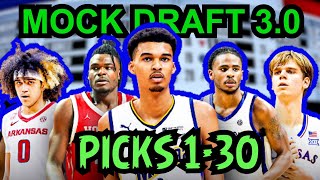 2023 NBA Mock Draft 3.0 [FULL 1ST ROUND, PICKS 1-30]